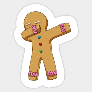 Gingerbread man Christmas Hip Hop Dance Dab Sticker